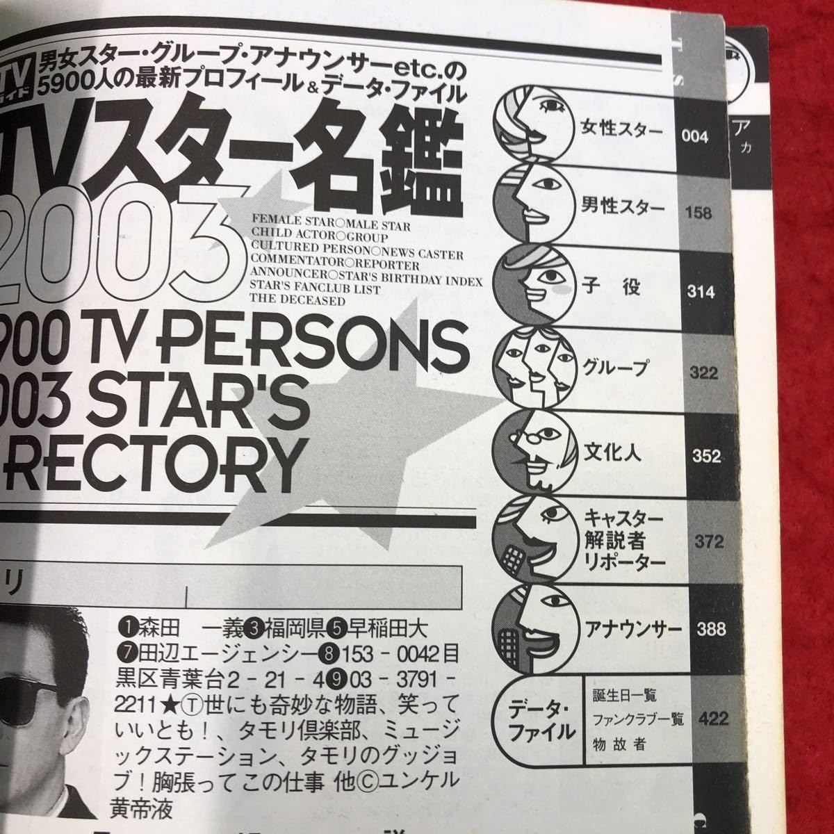 Amazon.co.jp: S6g-176 TVスター名鑑2003 平成14年12月1日 発行